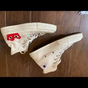 Commes de garçons play and chuck Taylor converse